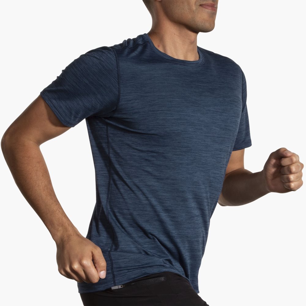 Brooks Luxe Short Sleeve Blue | 41XHSNDFT