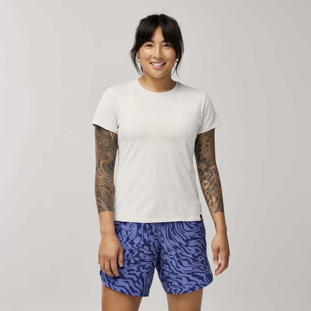 Brooks Luxe Short Sleeve Light Grey | 13GVJSTXL