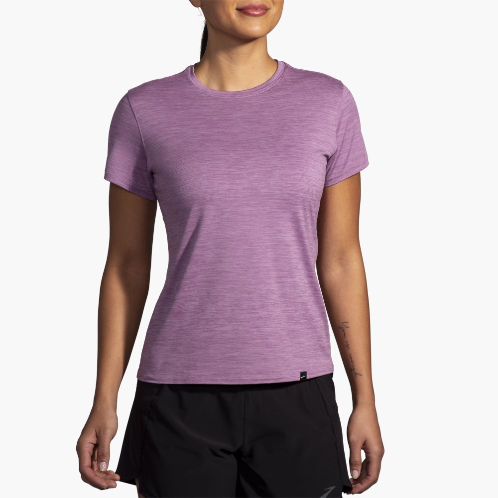 Brooks Luxe Short Sleeve Purple | 09LTMQEAF