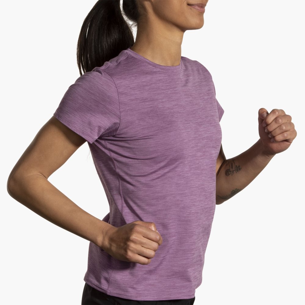 Brooks Luxe Short Sleeve Purple | 09LTMQEAF