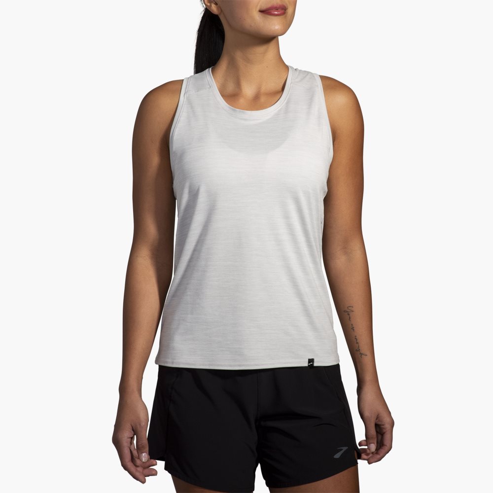 Brooks Luxe Tank Light Grey | 90DCJQLWN