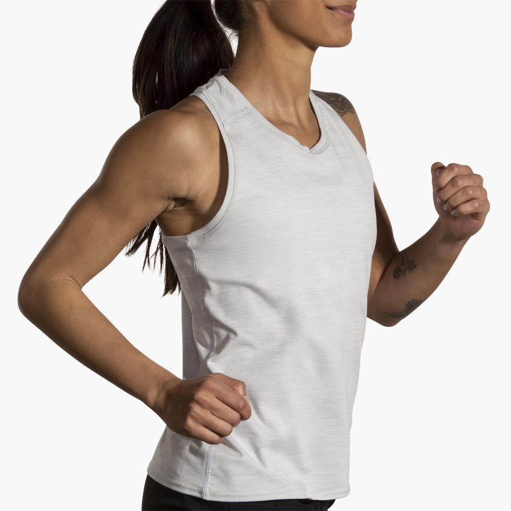 Brooks Luxe Tank Light Grey | 90DCJQLWN