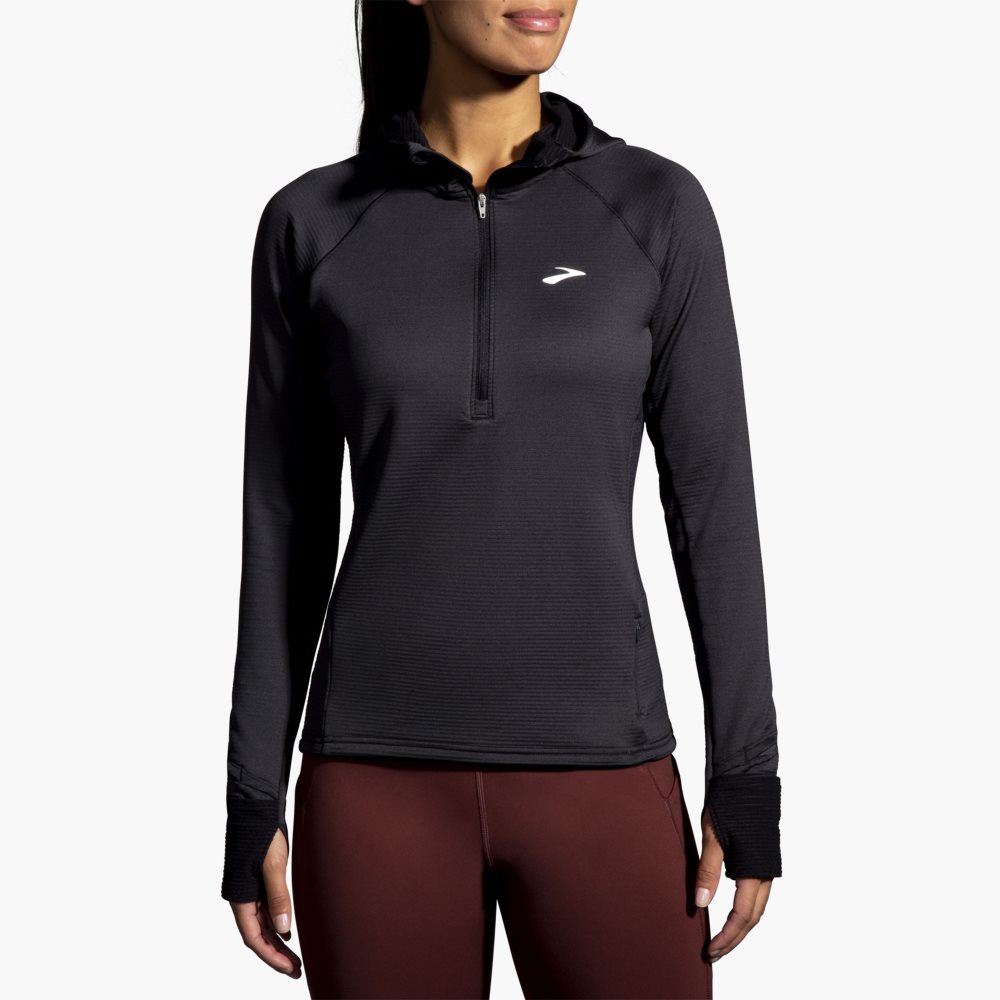 Brooks Notch Thermal Hoodie 2.0 Black | 78JNCRIVG