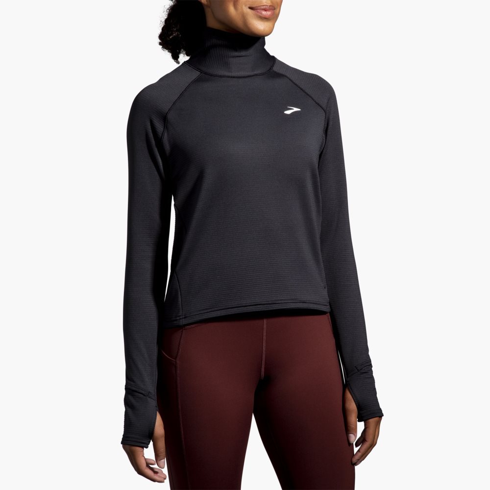 Brooks Notch Thermal Long Sleeve 2.0 Black | 43TXFQHUK