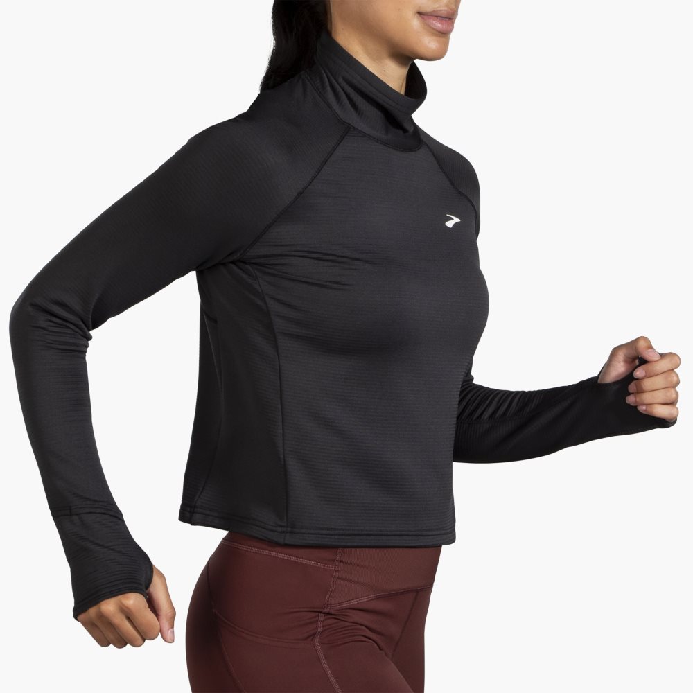 Brooks Notch Thermal Long Sleeve 2.0 Black | 43TXFQHUK