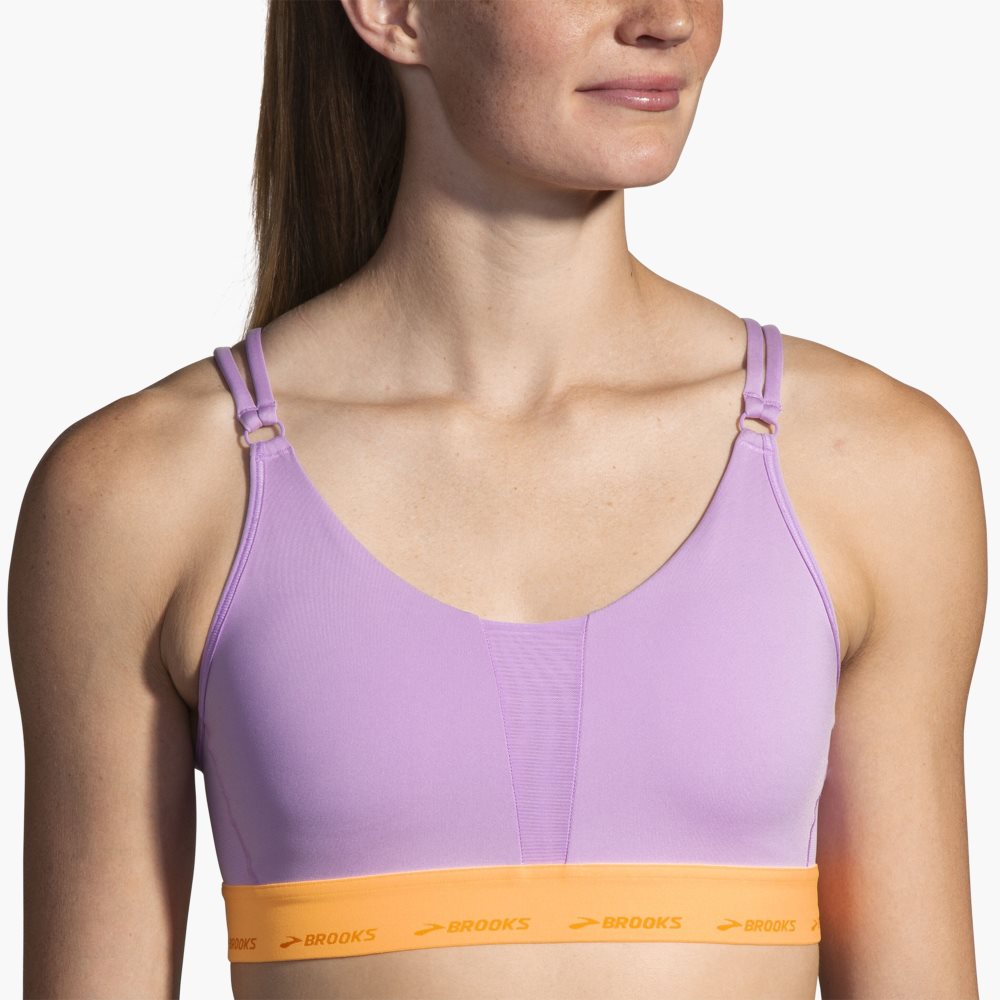 Brooks Plunge 3.0 Sports Bra Light Purple / Orange | 12EMJZSKF