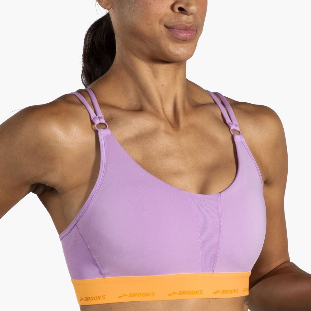 Brooks Plunge 3.0 Sports Bra Light Purple / Orange | 12EMJZSKF