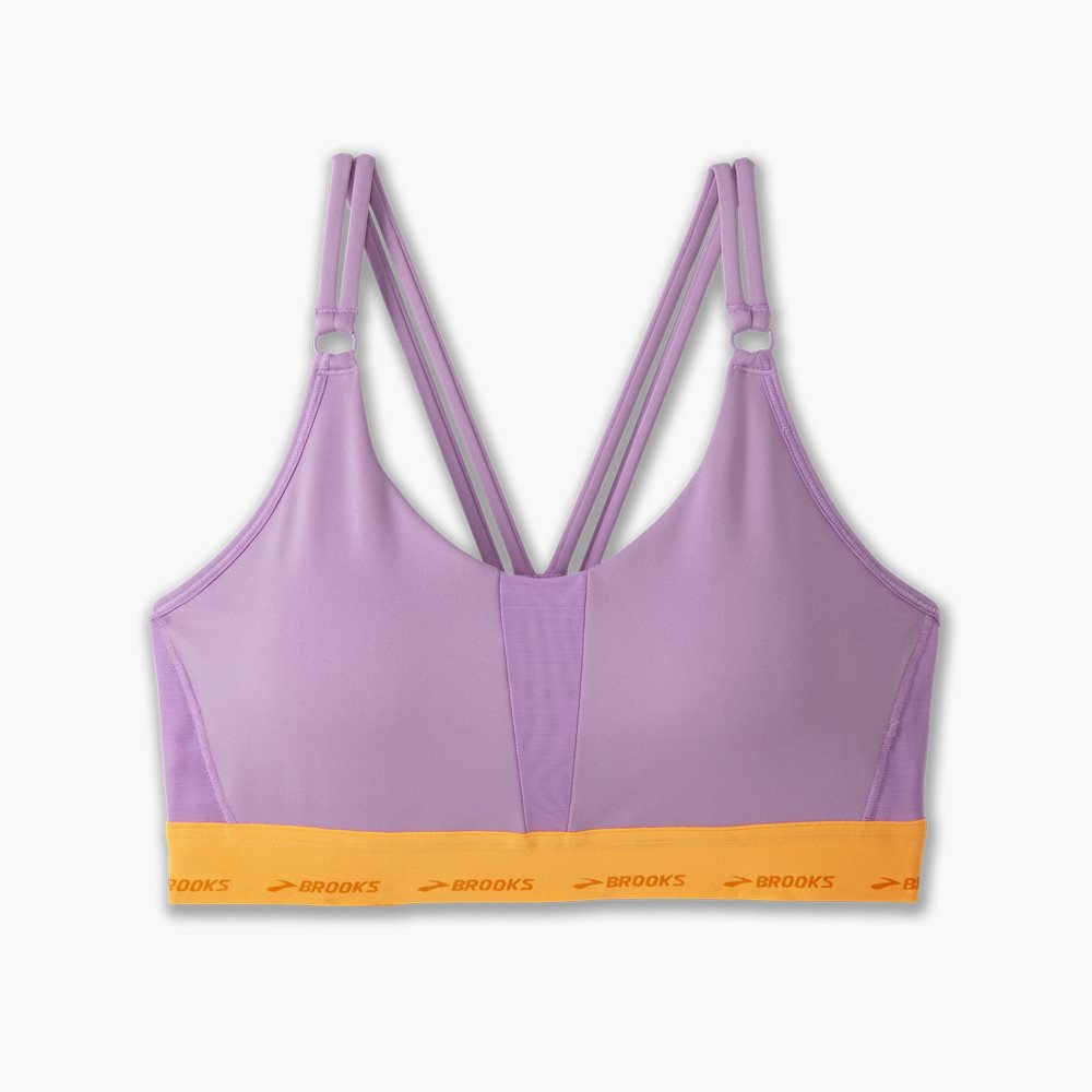 Brooks Plunge 3.0 Sports Bra Light Purple / Orange | 12EMJZSKF