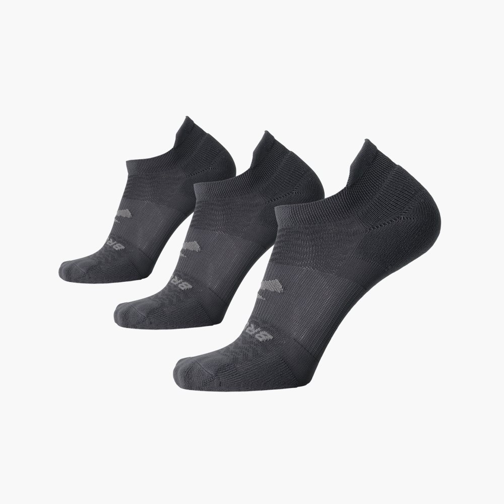 Brooks Run-In No Show 3-Pack Asphalt | 40AOEYICX