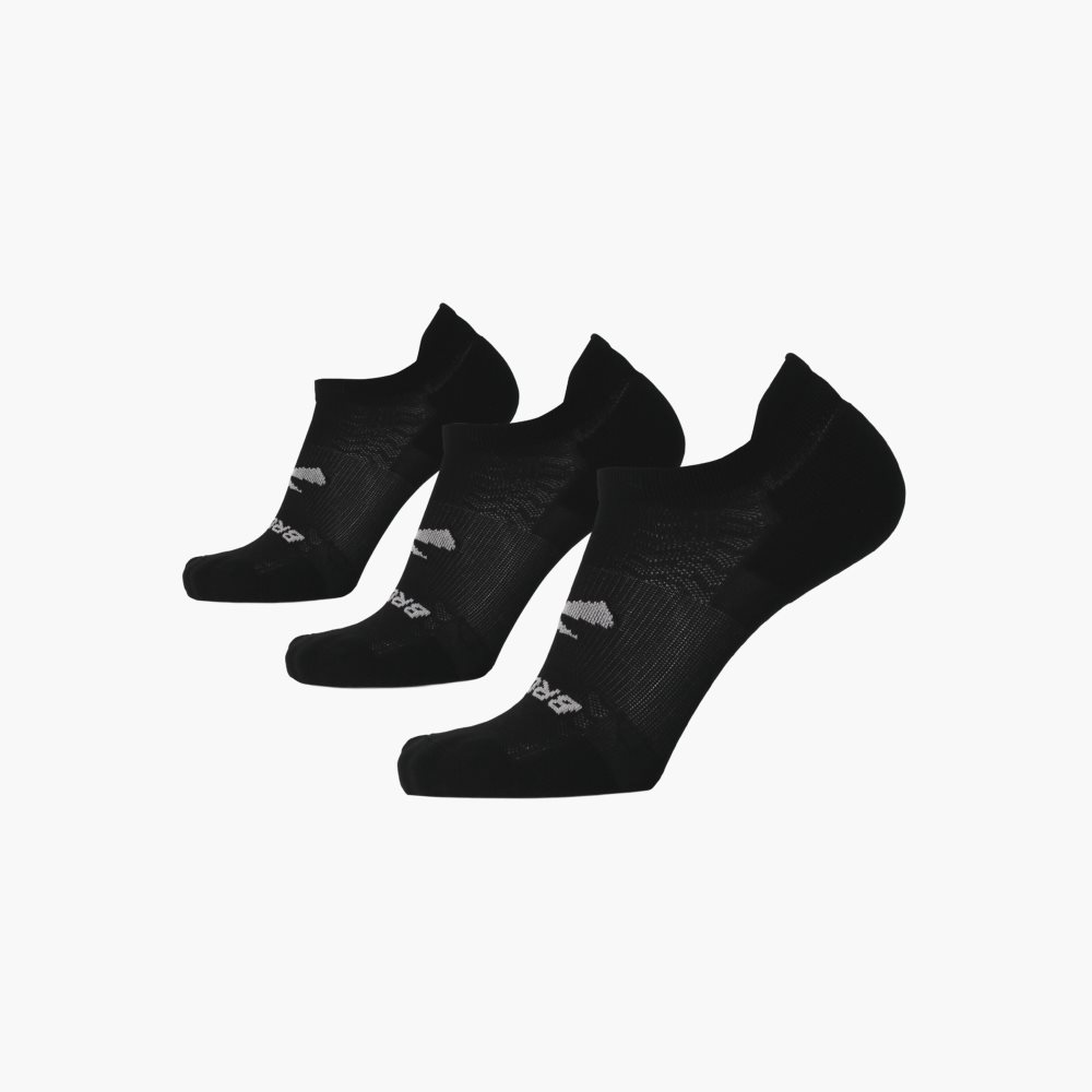 Brooks Run-In No Show 3-Pack Black | 45DXZRCFM