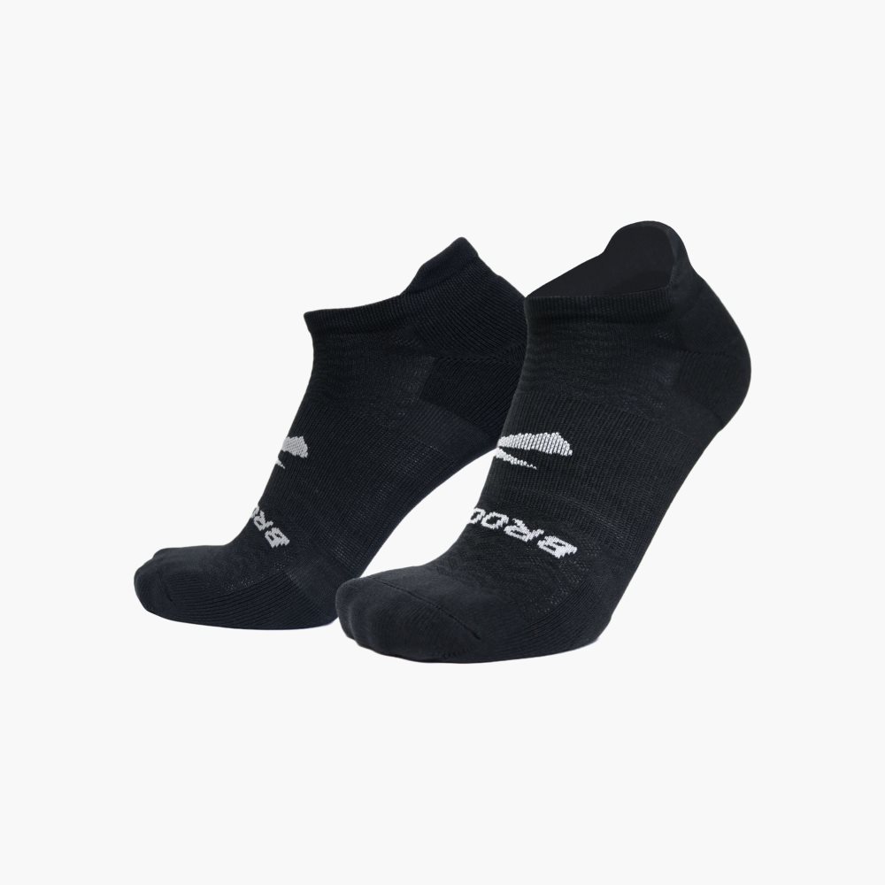 Brooks Run-In No Show 3-Pack Black | 64OFSYGXR