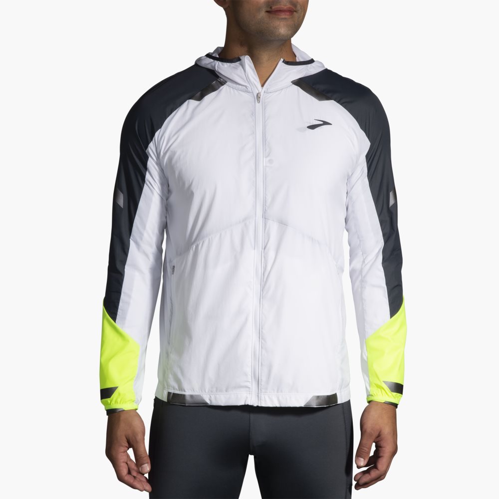 Brooks Run Visible Convertible Jacket White | 45HEABYGT