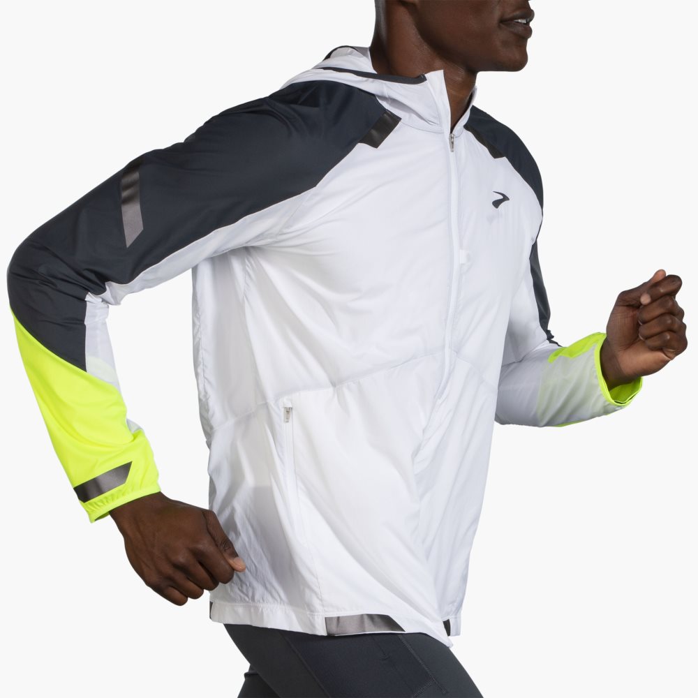 Brooks Run Visible Convertible Jacket White | 45HEABYGT