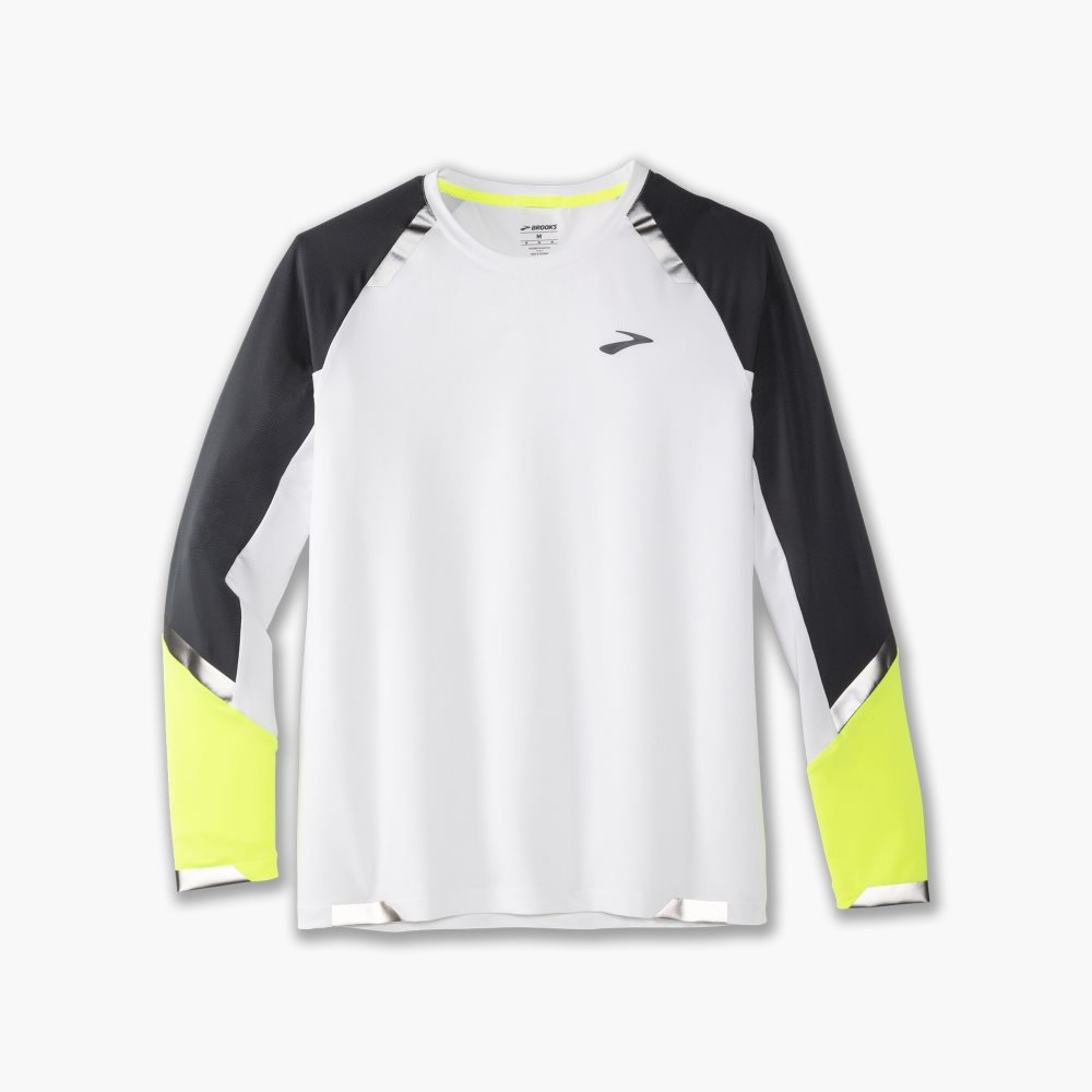 Brooks Run Visible Long Sleeve White | 49FDWHXIN