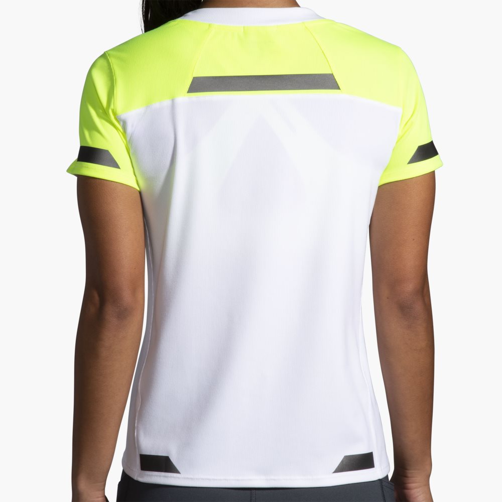 Brooks Run Visible Short Sleeve White | 09JQRLWTI