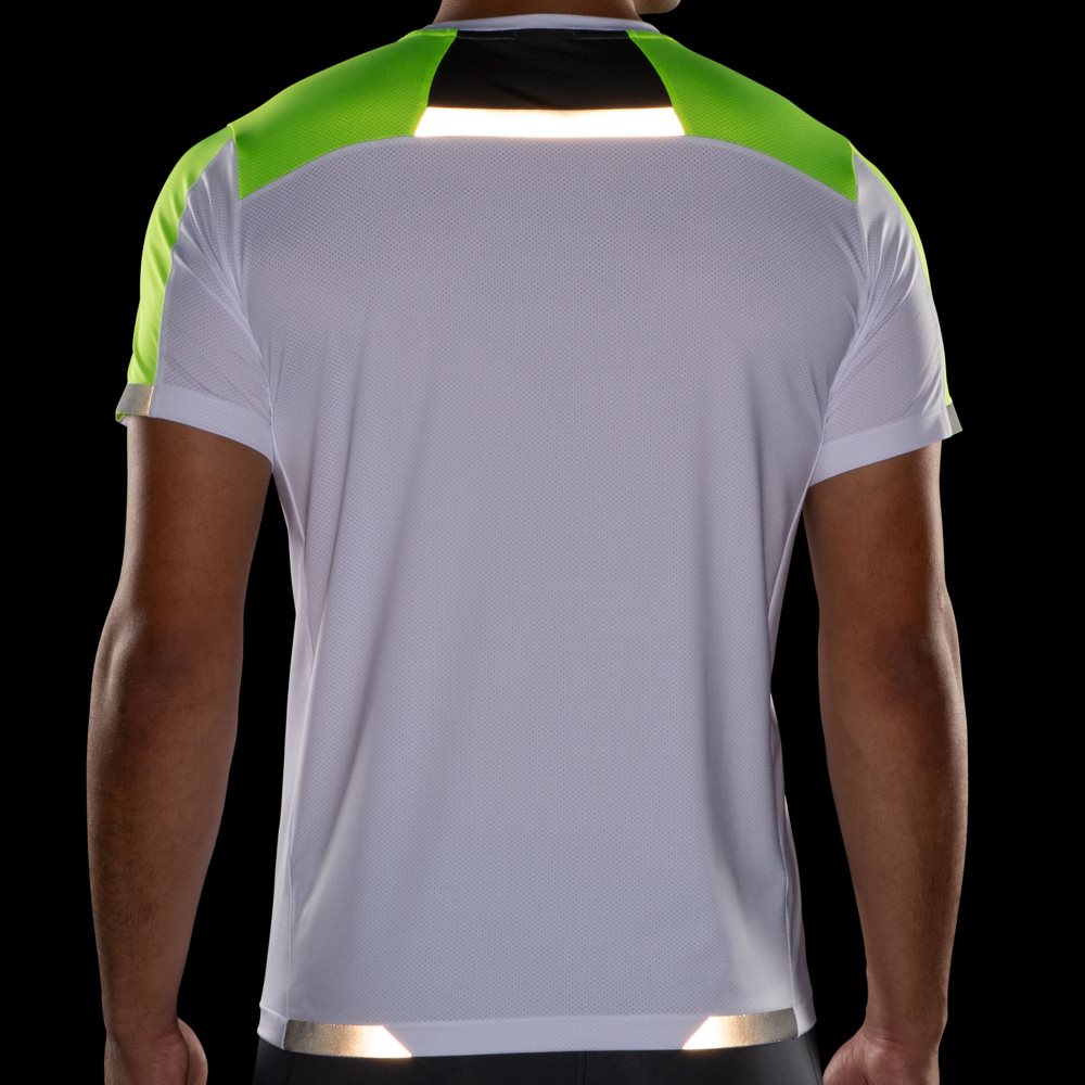 Brooks Run Visible Short Sleeve White | 37NYHDIRT