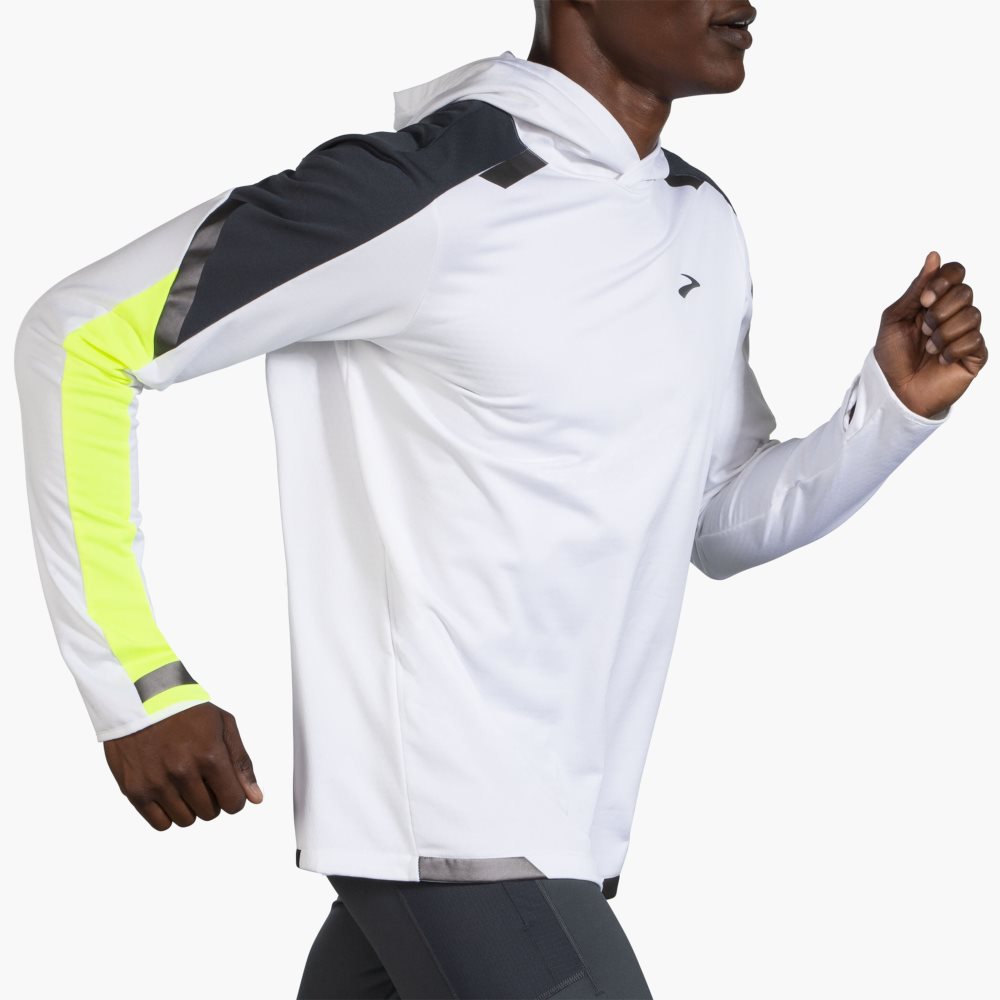 Brooks Run Visible Thermal Hoodie White | 31LSUWQVJ