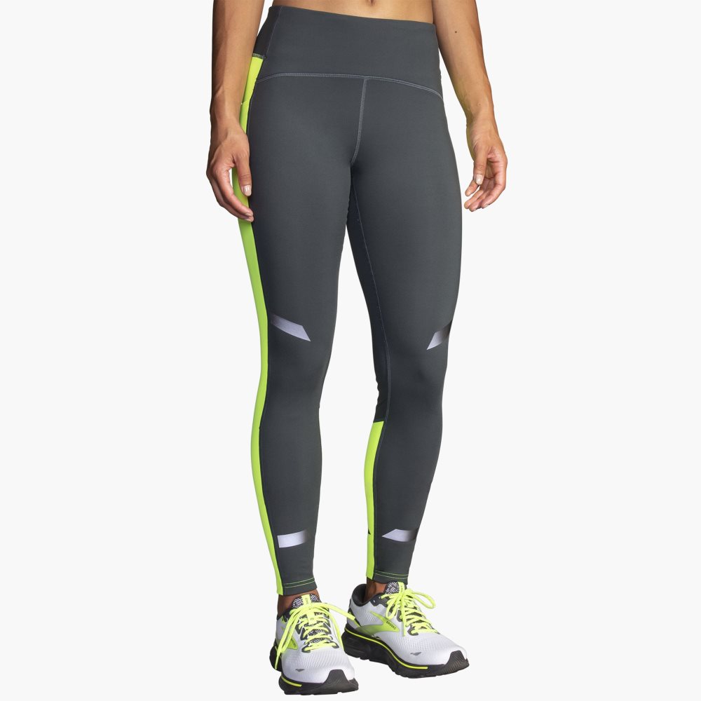 Brooks Run Visible Thermal Tight Asphalt/Nightlife | 78ZMGHQVR