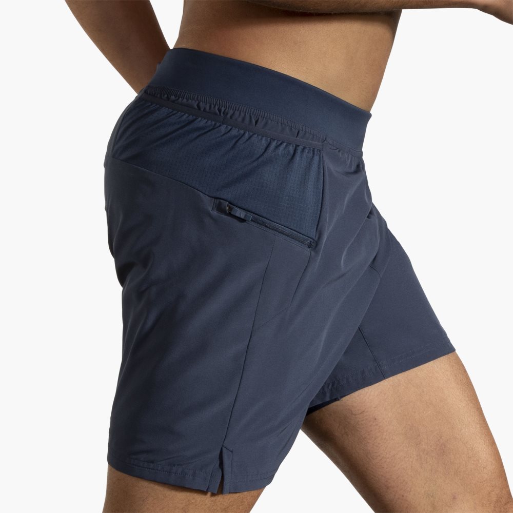 Brooks Sherpa 7 2-in-1 Short Blue | 51DCXBRVA