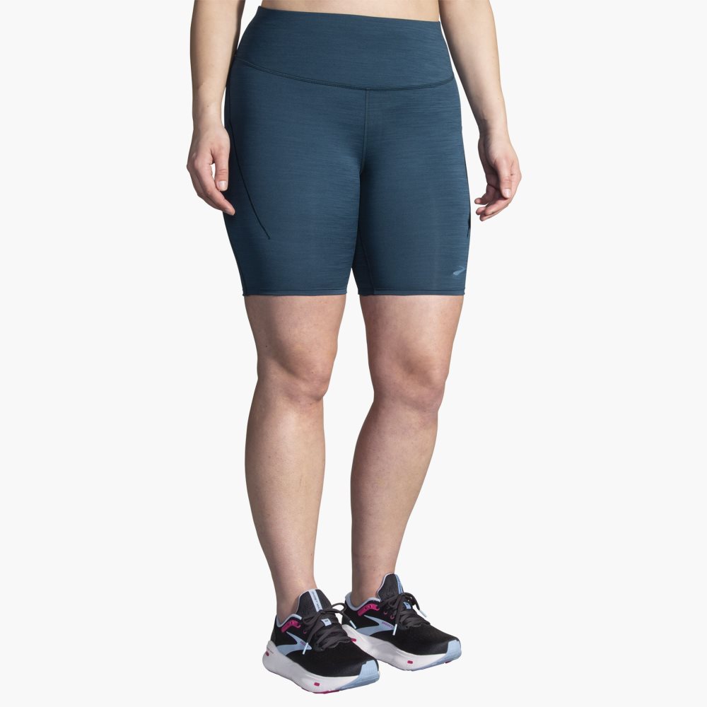 Brooks Spark 8 Short Tight Heather Ocean Drive | 08UTXEVFA