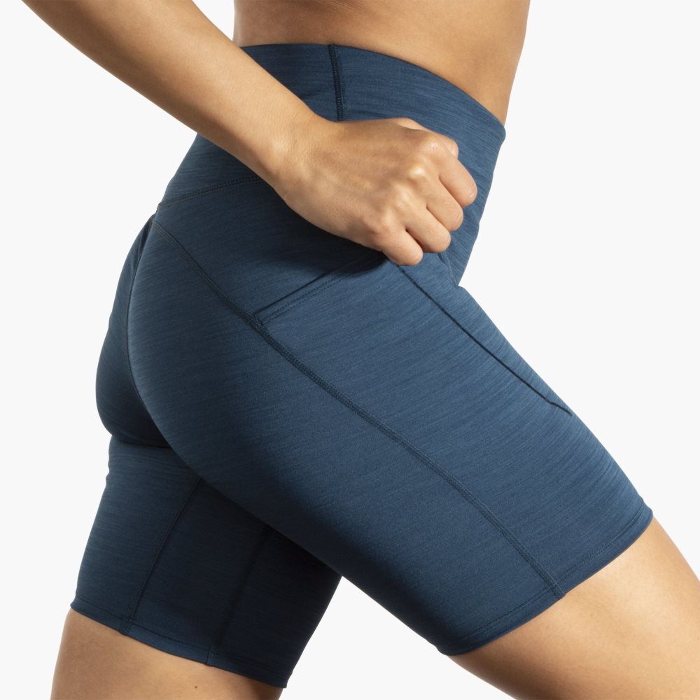 Brooks Spark 8 Short Tight Heather Ocean Drive | 08UTXEVFA