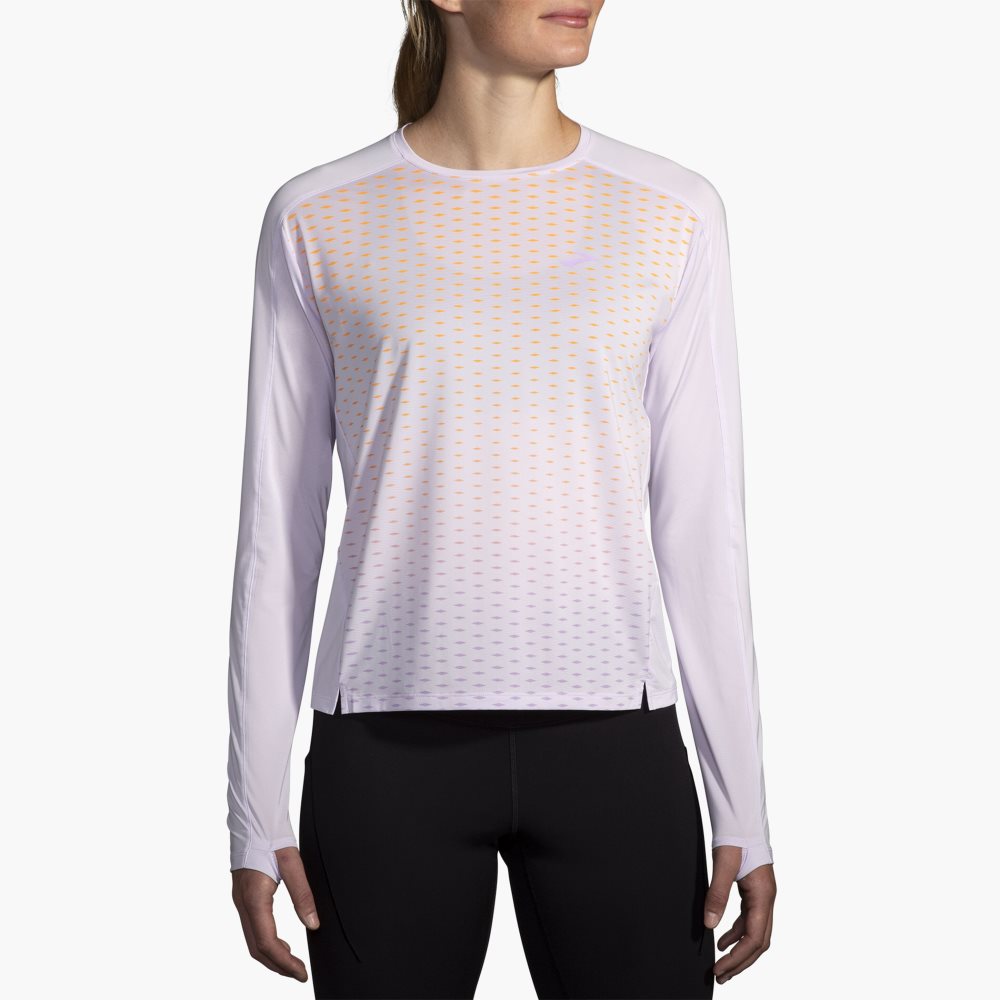 Brooks Sprint Free Long Sleeve 2.0 Light Purple | 07KVLUROW