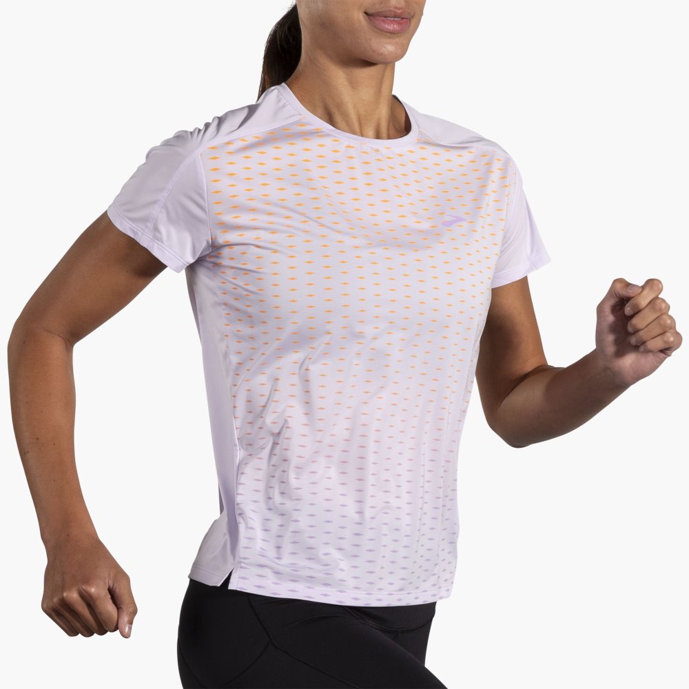 Brooks Sprint Free Short Sleeve 2.0 Light Purple | 94SOWLIQC