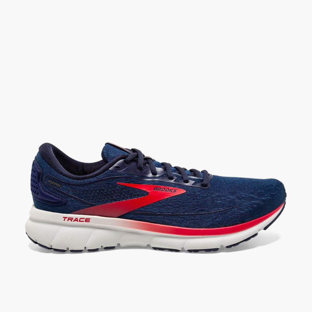 Brooks Trace 2 Navy / Grey / Red | 91VZXCGHT